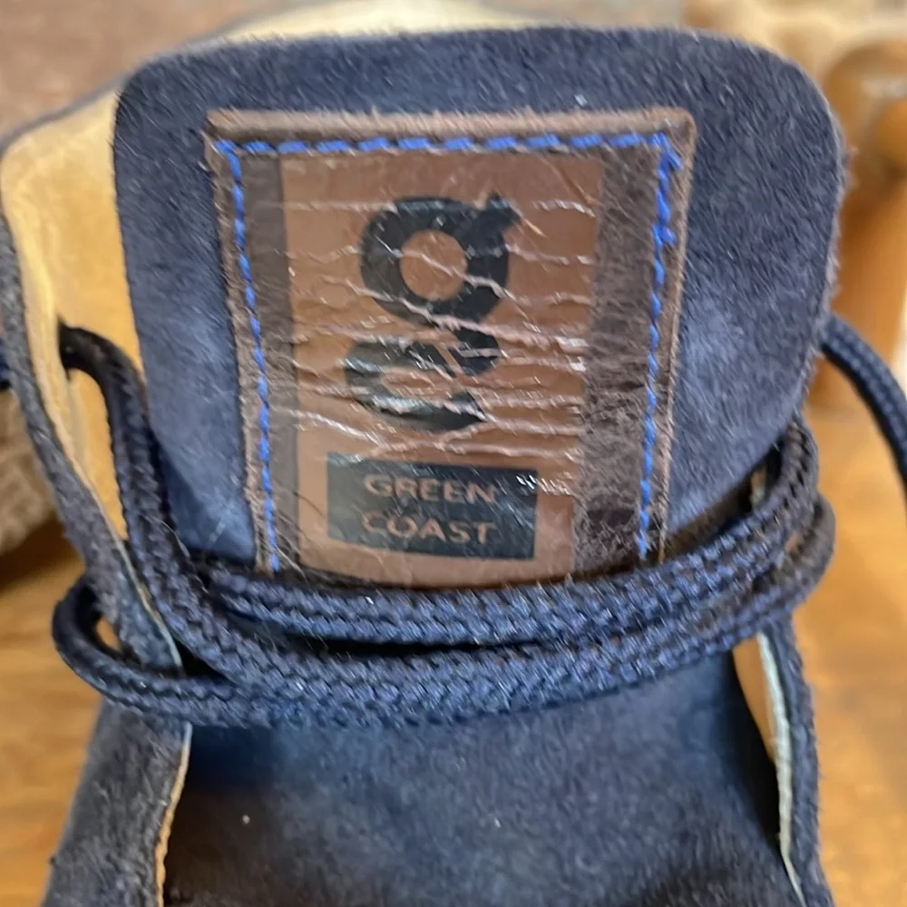 Green Coast Made in Spain Men's Chukka Boot Navy Blue Suede Lace Up Size 10.5/44